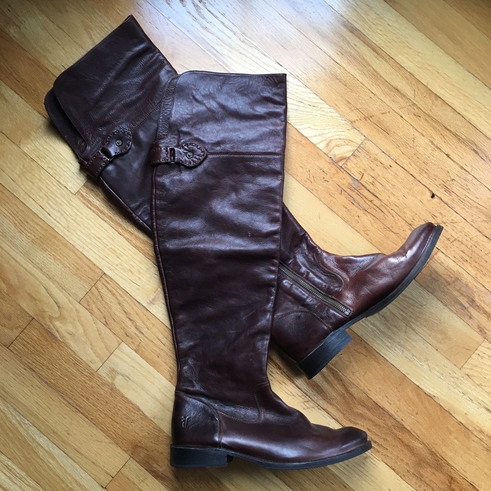 Frye Shirley Over-the-Knee Leather Boots